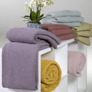 COPRILETTO MATRIMONIALE IN COTONE TESSITURA RANDI COLLEZIONE BLOOM ARNIA