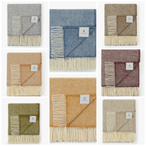 PLAID IN PURA LANA VERGINE ISEO SPINA130 X 170 LANEROSSI